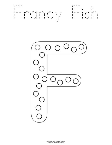 Letter F Dots Coloring Page