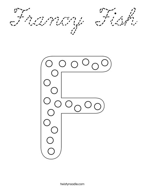 Letter F Dots Coloring Page