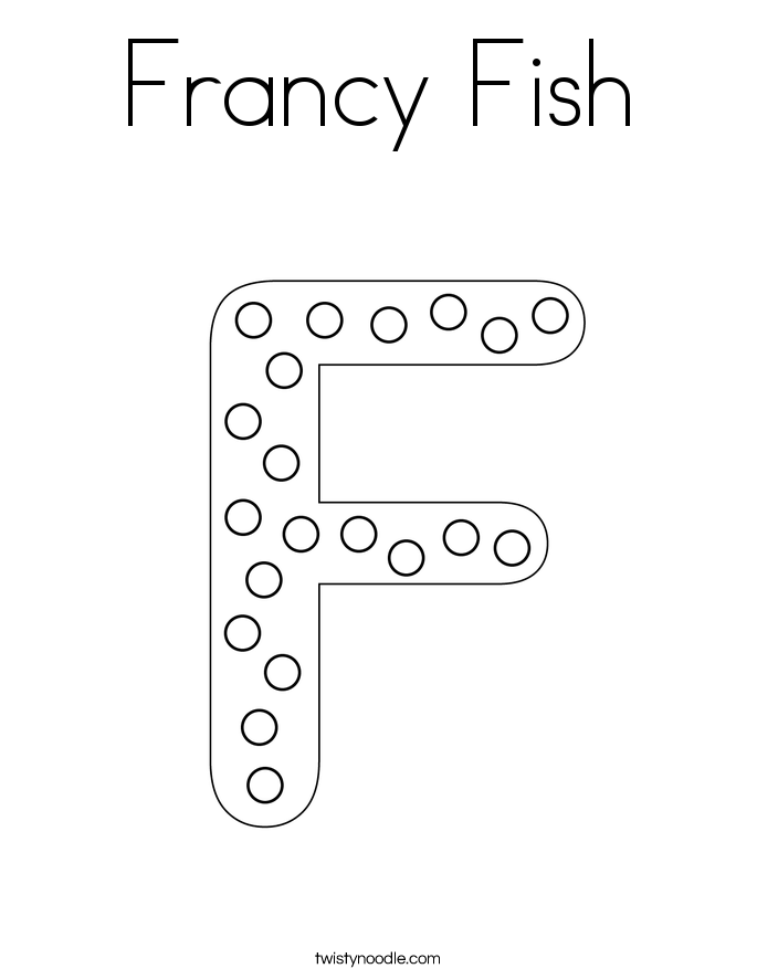 Francy Fish Coloring Page