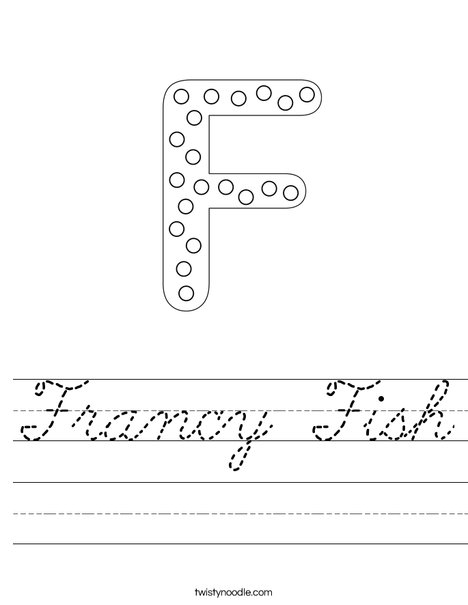 Letter F Dots Worksheet