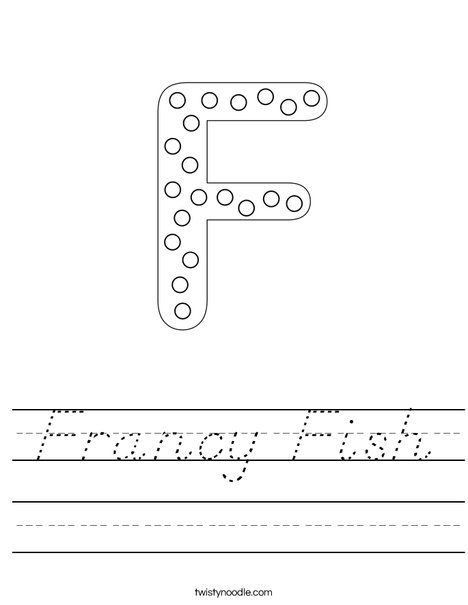 Letter F Dots Worksheet