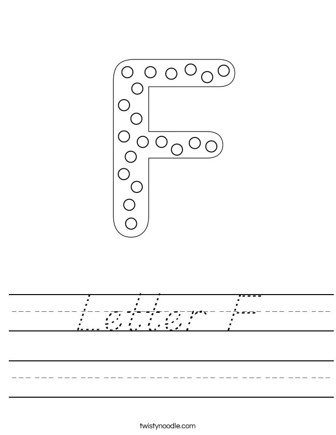 Letter F Worksheet