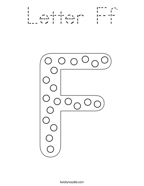 Letter F Dots Coloring Page