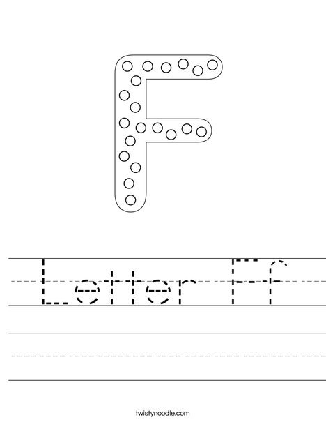 Letter F Dots Worksheet