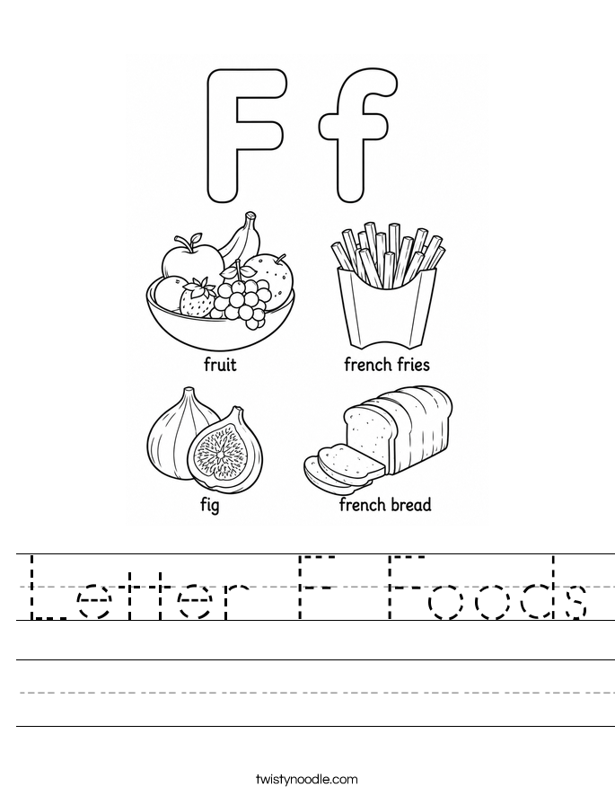 Letter F Foods Worksheet