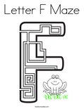 Letter F Maze Coloring Page