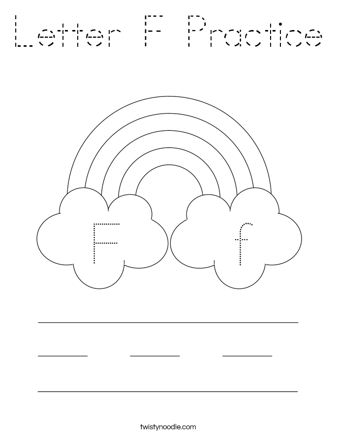 Letter F Practice Coloring Page