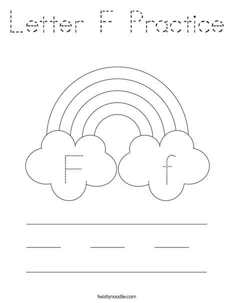 Letter F Practice Coloring Page