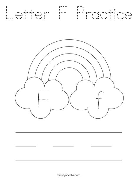 Letter F Practice Coloring Page