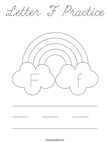 Letter F Practice Coloring Page