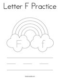 Letter F Practice Coloring Page