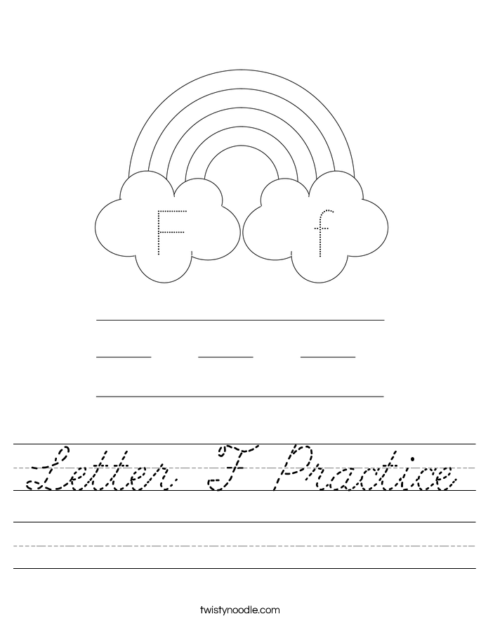 Letter F Practice Worksheet