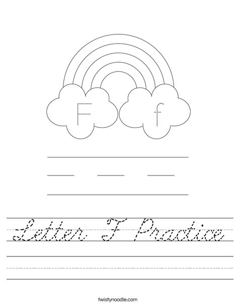 Letter F Practice Worksheet