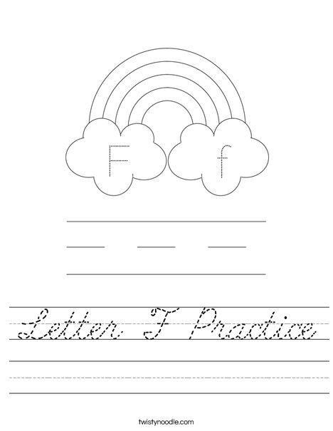 Letter F Practice Worksheet