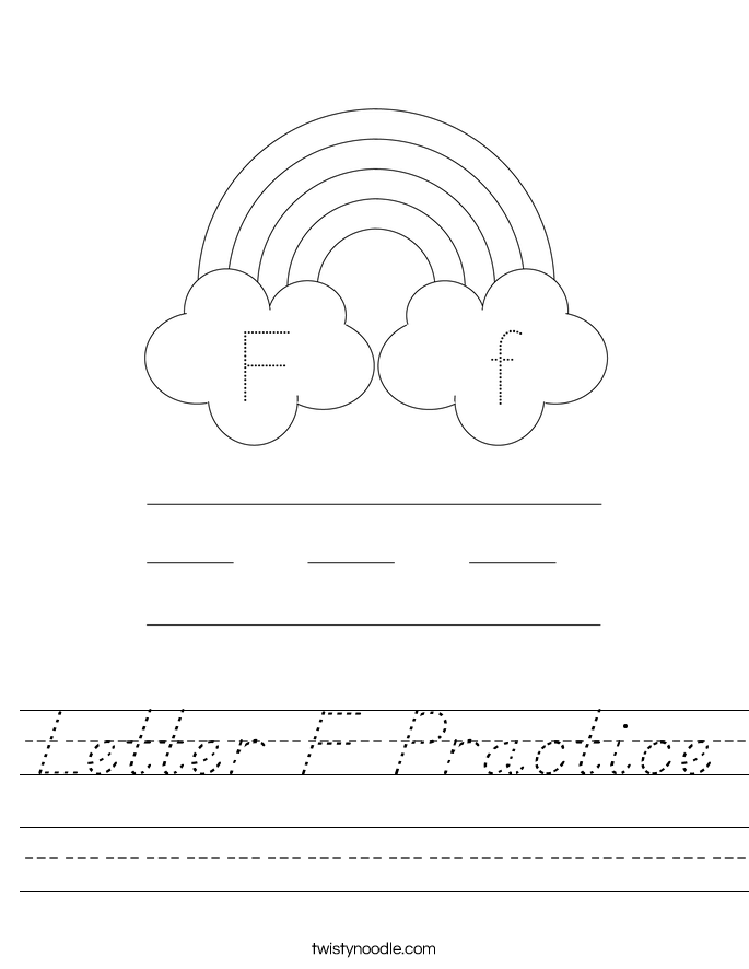 Letter F Practice Worksheet