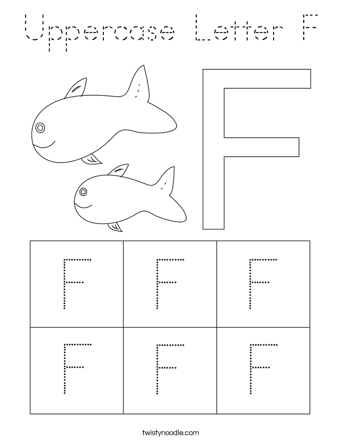 Uppercase Letter F Coloring Page