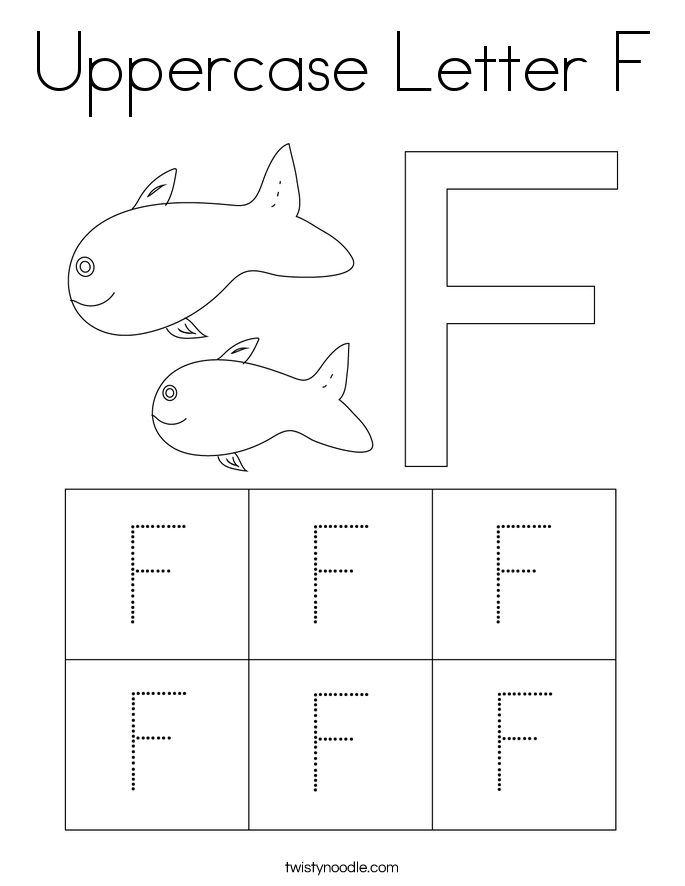 Uppercase Letter F Coloring Page