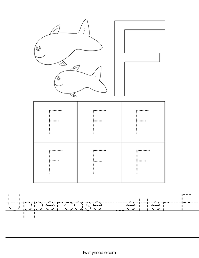 Uppercase Letter F Worksheet