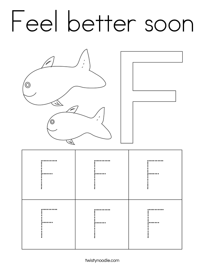 Feel better soon Coloring Page