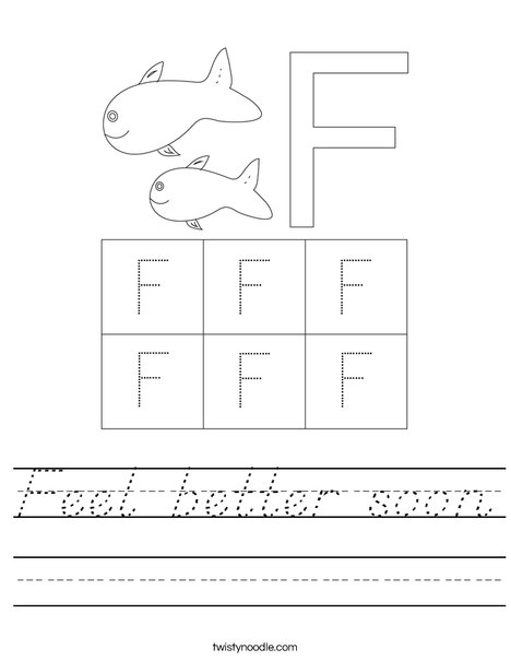 Letter F Worksheet