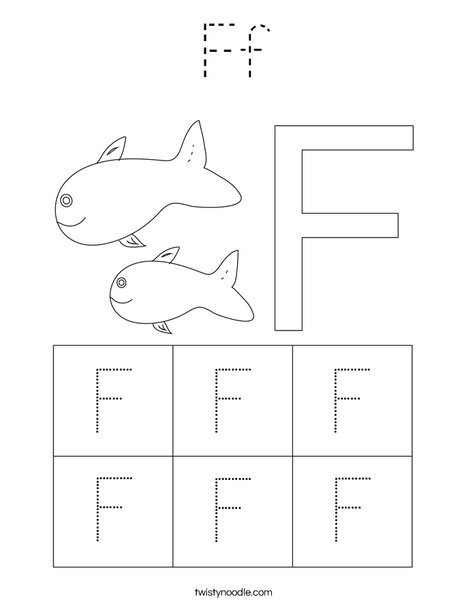 Letter F Coloring Page