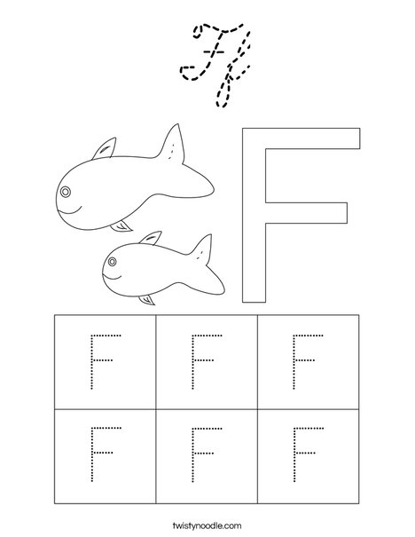 Letter F Coloring Page