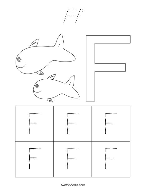 Letter F Coloring Page