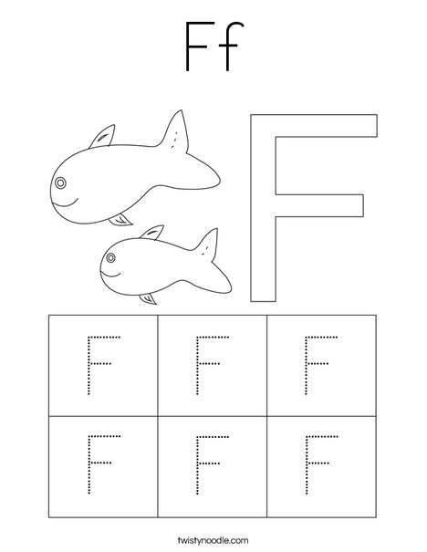 Letter F Coloring Page