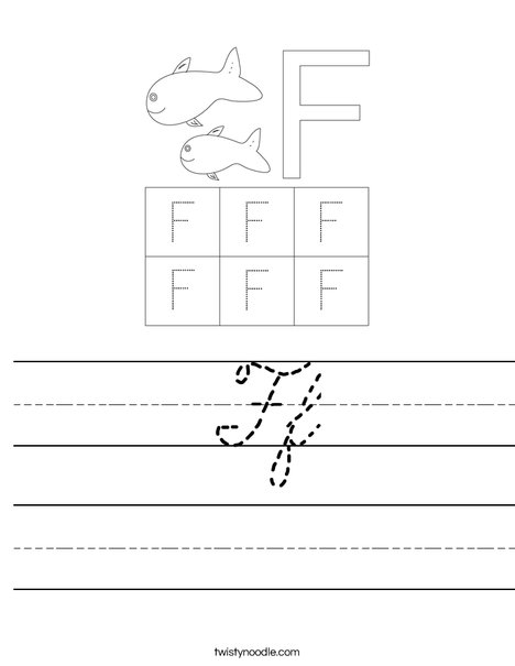 Letter F Worksheet