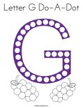 Letter G Do-A-Dot Coloring Page