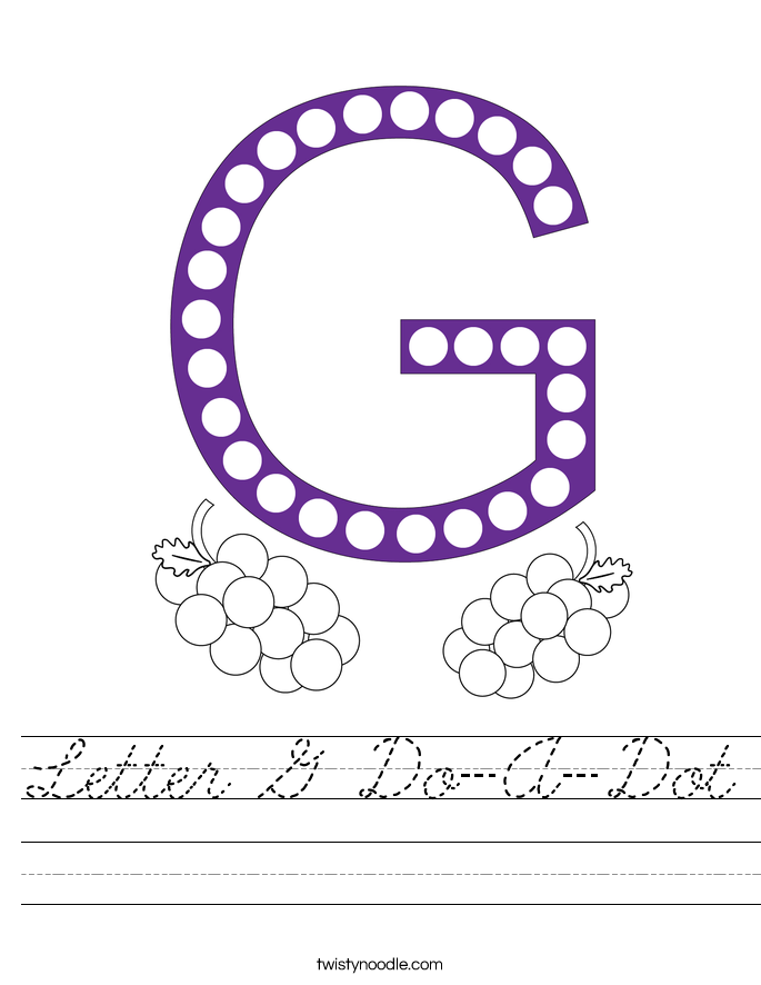 Letter G Do-A-Dot Worksheet