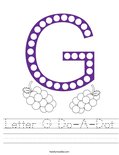 Letter G Do-A-Dot Worksheet
