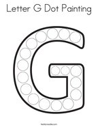 Letter G Dot Painting Coloring Page