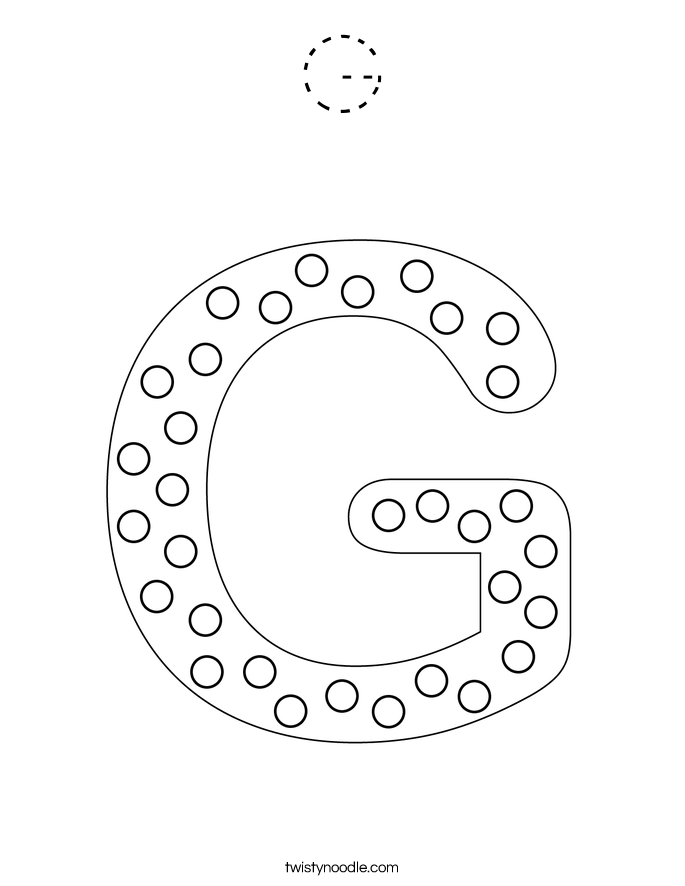 G Coloring Page