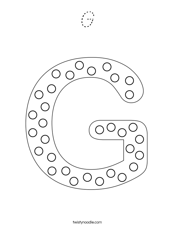 G Coloring Page