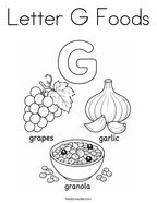 Letter G Foods Coloring Page