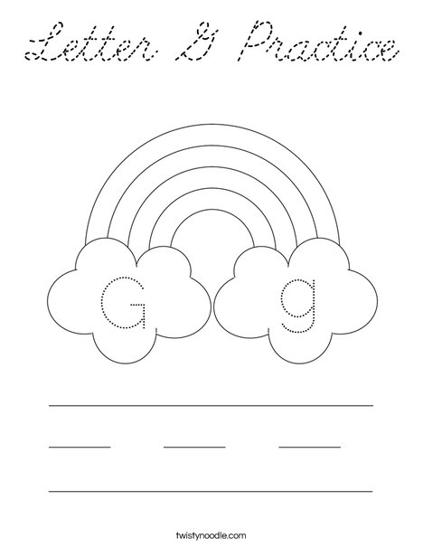 Letter G Practice Coloring Page
