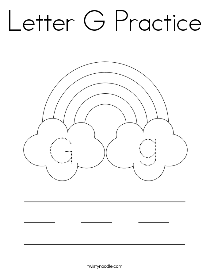 Letter G Practice Coloring Page