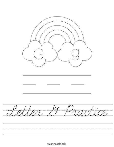 Letter G Practice Worksheet