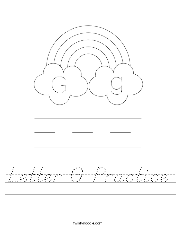 Letter G Practice Worksheet