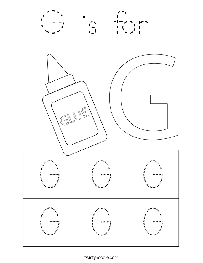 G is for  Coloring Page