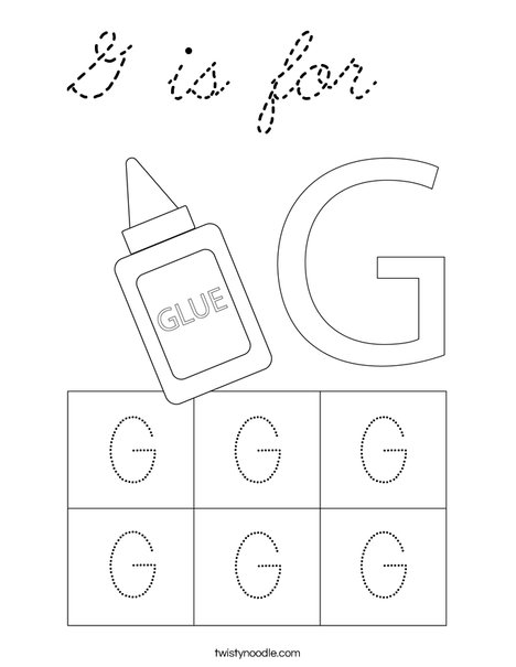 Letter G Coloring Page