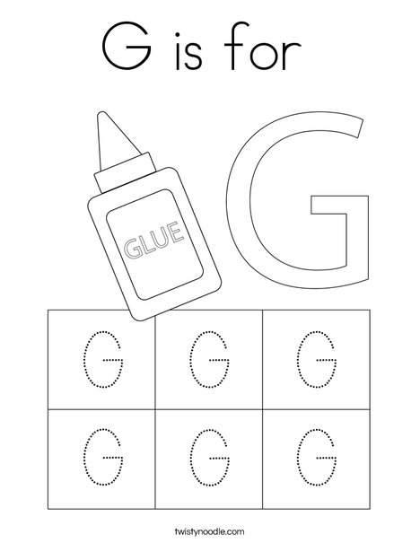 Letter G Coloring Page