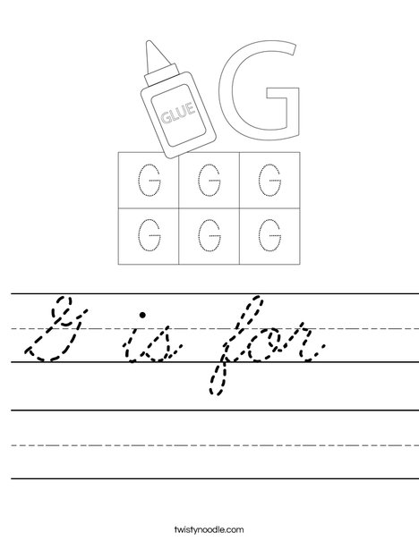 Letter G Worksheet