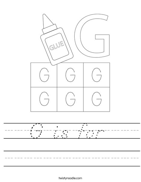 Letter G Worksheet