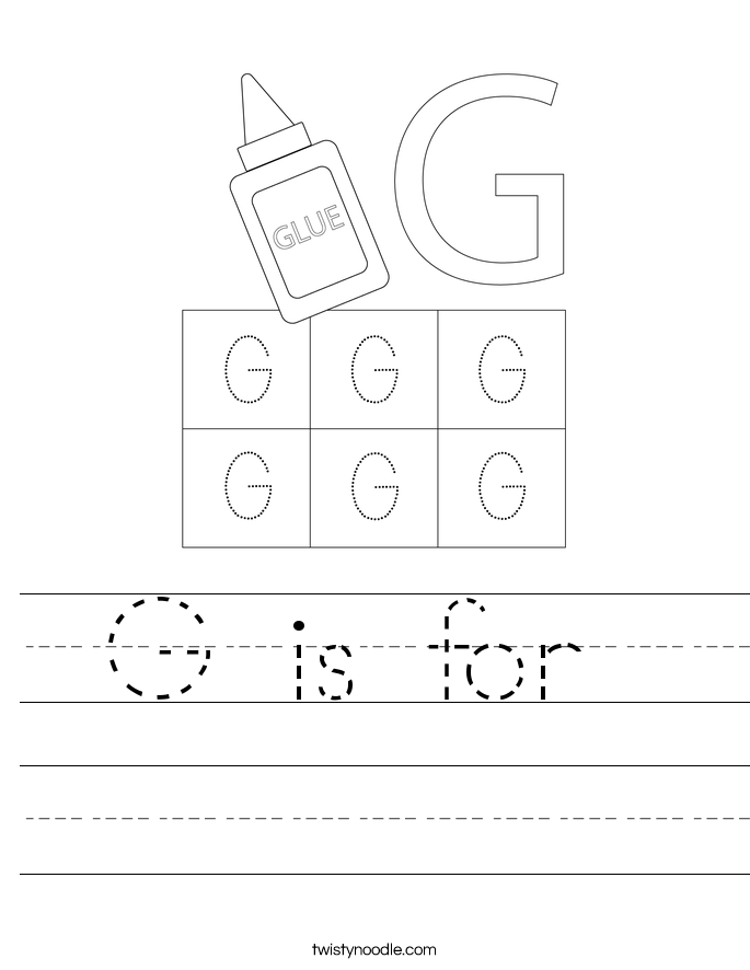 G is for  Worksheet