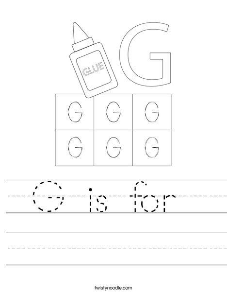 Letter G Worksheet