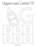 Uppercase Letter G Coloring Page