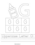 Uppercase Letter G Worksheet