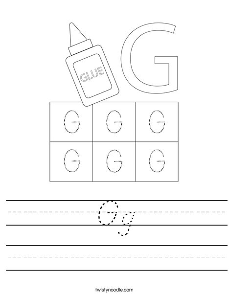 Letter G Worksheet